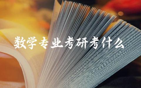 数学专业考研考什么