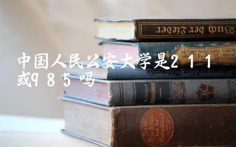 中国人民公安大学是211或985吗