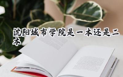 沈阳城市学院是一本还是二本