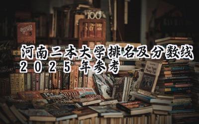 河南二本大学排名及分数线（2025年参考）