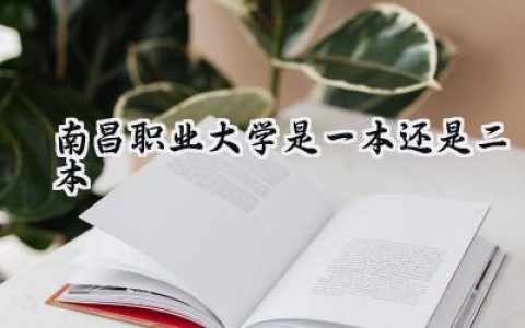 南昌职业大学是一本还是二本