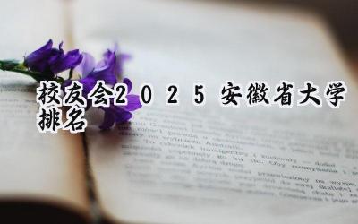 校友会2025安徽省大学排名