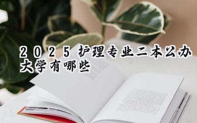 2025护理专业二本公办大学有哪些