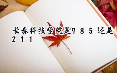 长春科技学院是985还是211