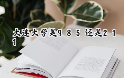 大连大学是985还是211