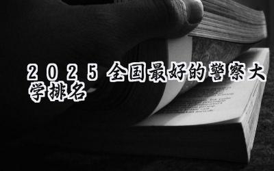 2025全国最好的警察大学排名