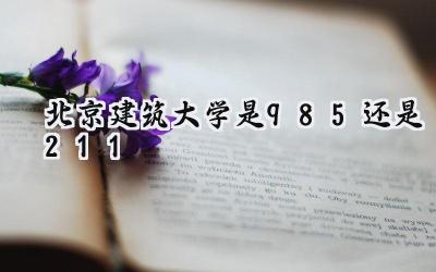 北京建筑大学是985还是211