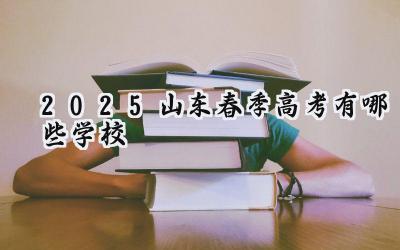 2025山东春季高考有哪些学校