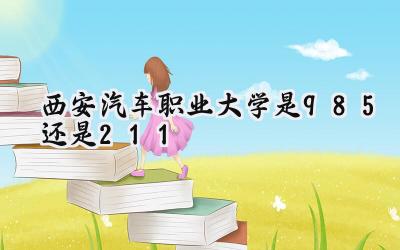 西安汽车职业大学是985还是211