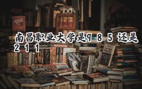 南昌职业大学是985还是211