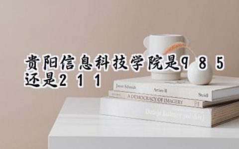 贵阳信息科技学院是985还是211