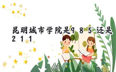 昆明城市学院是985还是211